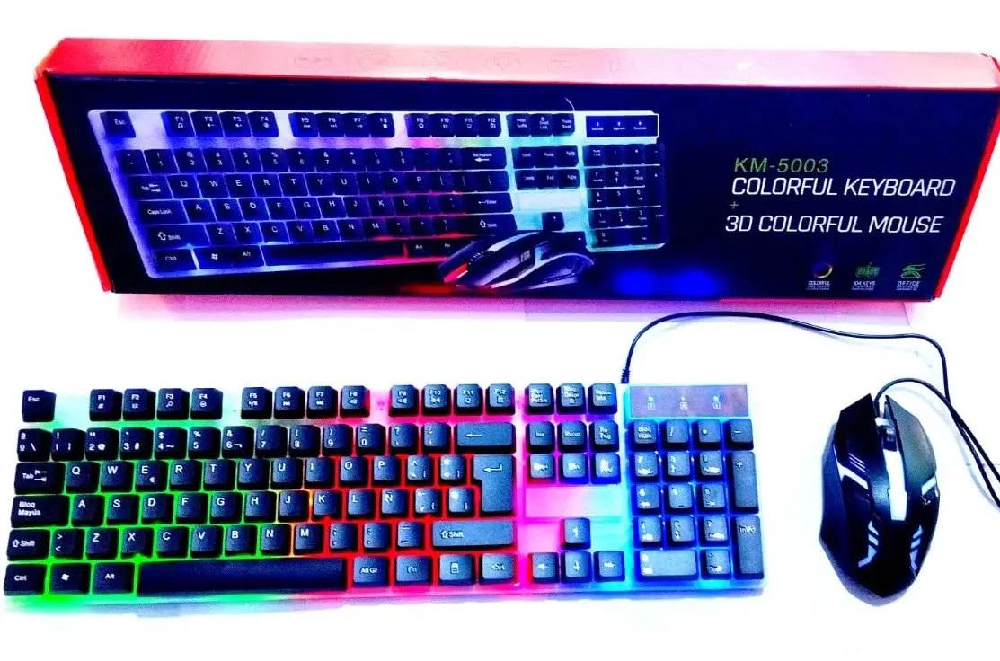 Клавіатура та мишка в комплекті KM-5003 RGB USB (2086614272) - фото 5