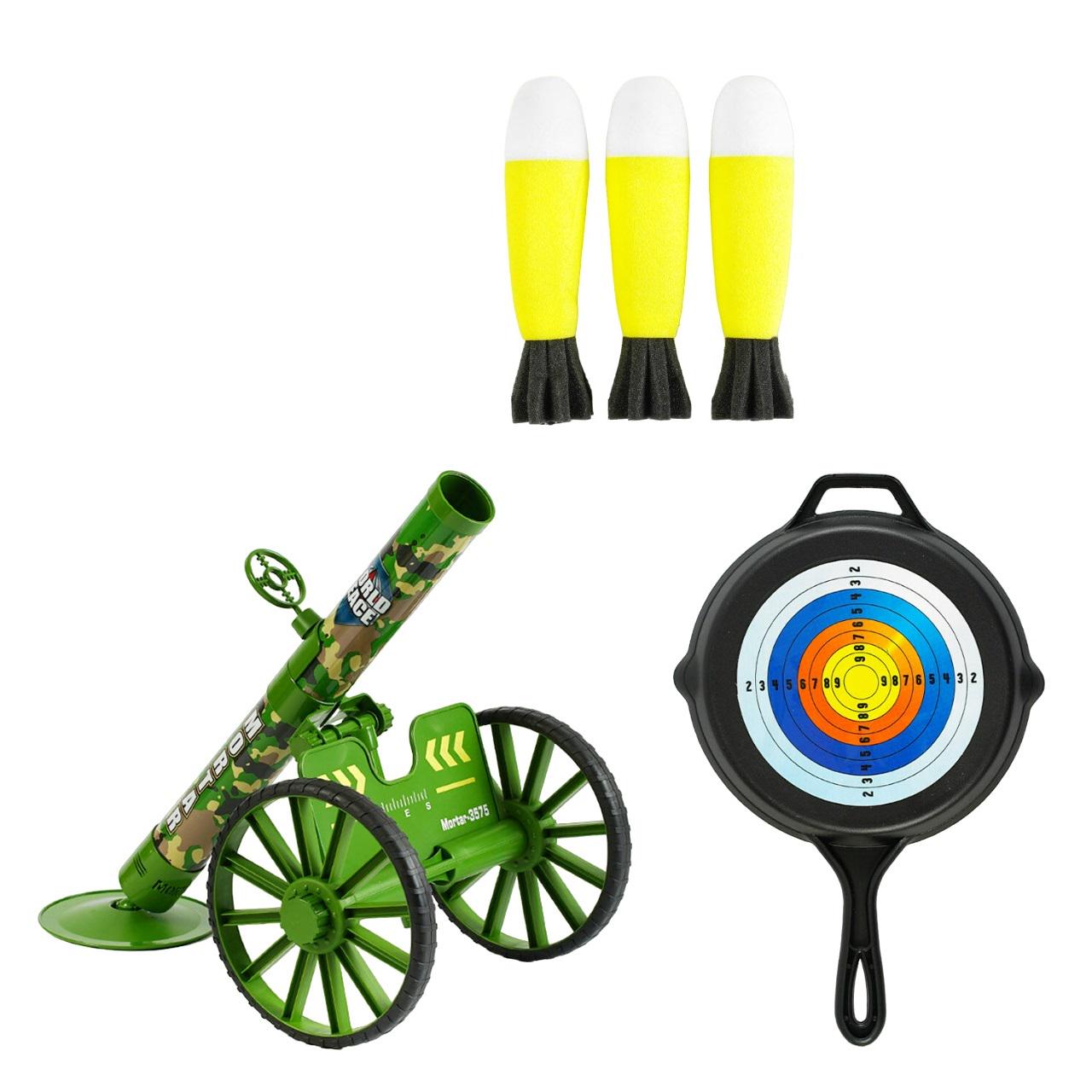 Міномет самохідний звук механічний принцип роботи 3 м’які снаряди мішень Hakki (144888)