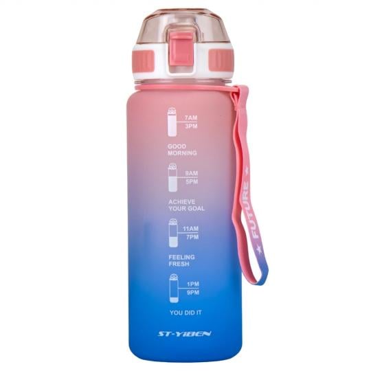Бутылка для спорта Elisey You did it 850 мл Розово-синий (9110-020) - фото 1 Бутылка для спорта Elisey You did it 850 мл Розово-синий (9110-020) - фото 1