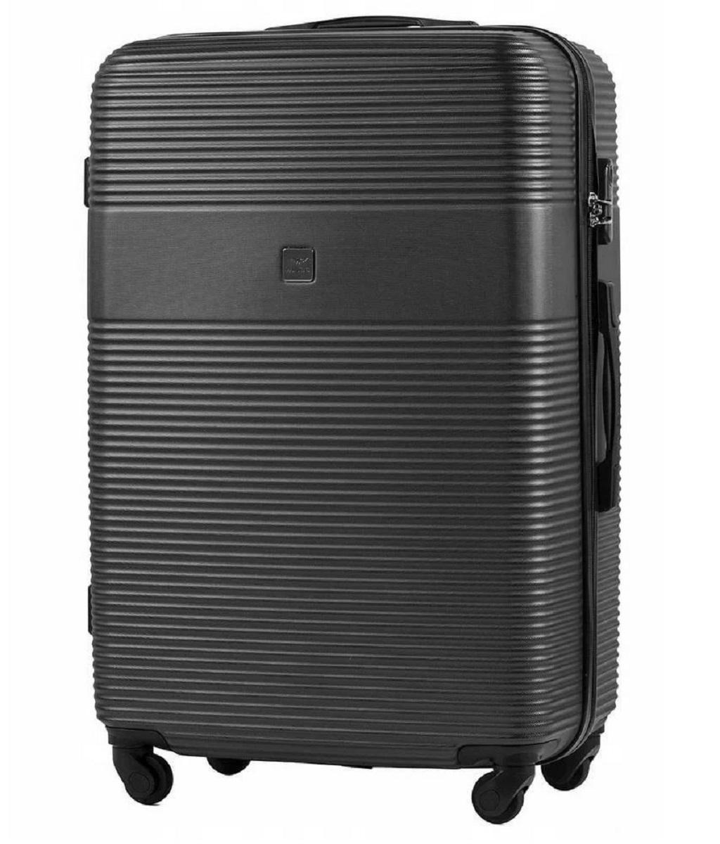 Чемодан Wings 5398 большой пластиковый Графитовый (Wp00565)