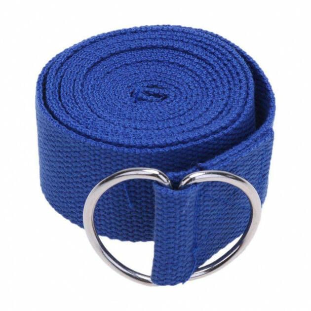 Ремінь для йоги EasyFit 183 см Синий (EF-1830-Bll)