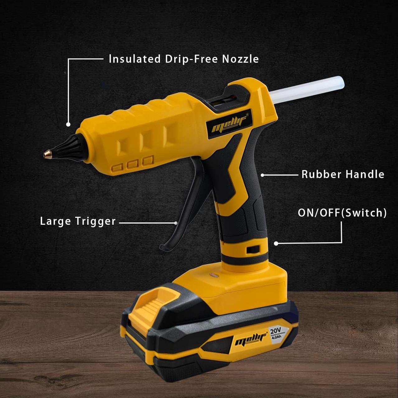 Пістолет клейовий бездротовий Mellif 100 Вт 20 В - фото 2