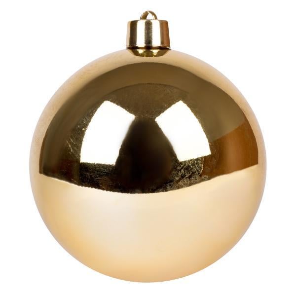Шар новогодний Novogod’Ko пластик 20 см глянец Золотой (974073)