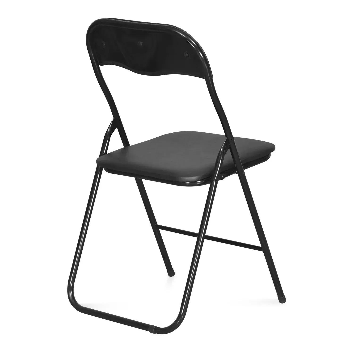 Стілець складаний TIKO Intarsio екокожа/метал Чорний (28710776) - фото 4 Стілець складаний TIKO Intarsio екокожа/метал Чорний (28710776) - фото 4