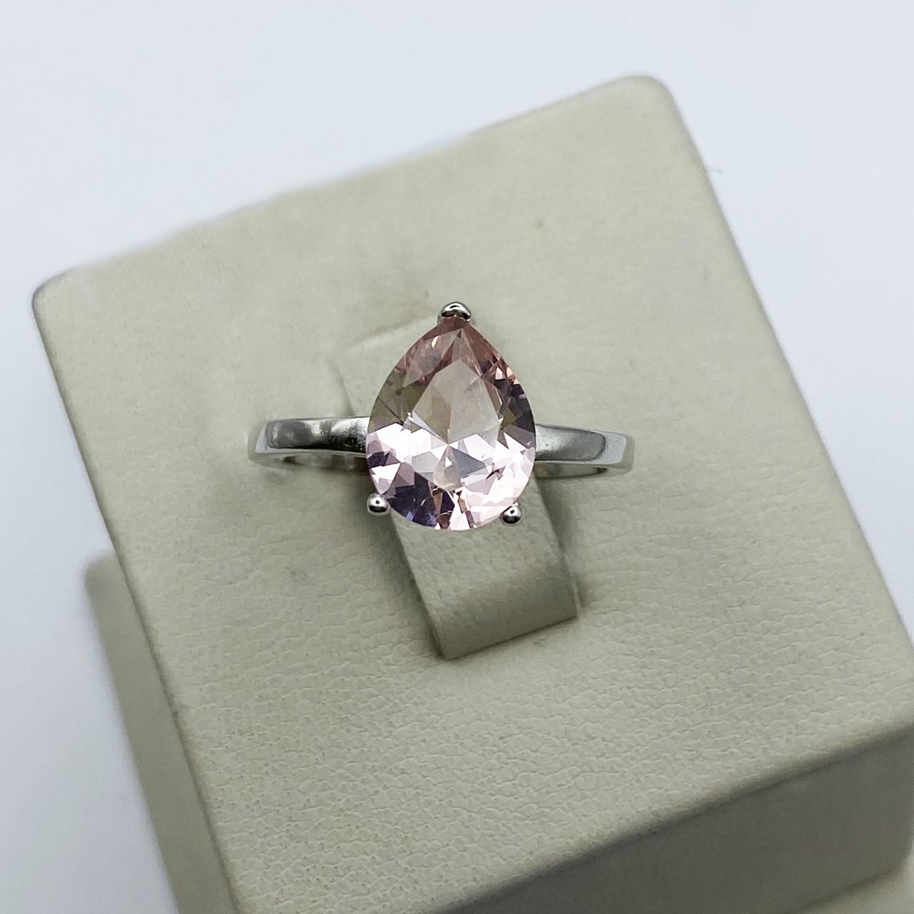 Кольцо серебряное с морганитом р. 18 2,37 г (1936533620)