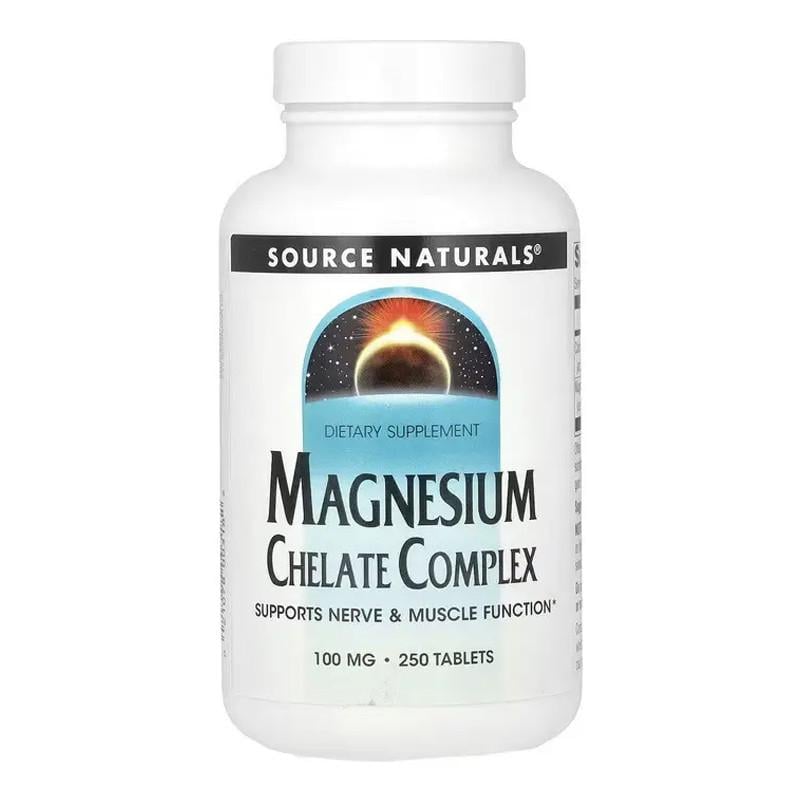 Магній хелат Source Naturals Magnesium Chelate Complex 250 табл. (22716-01)