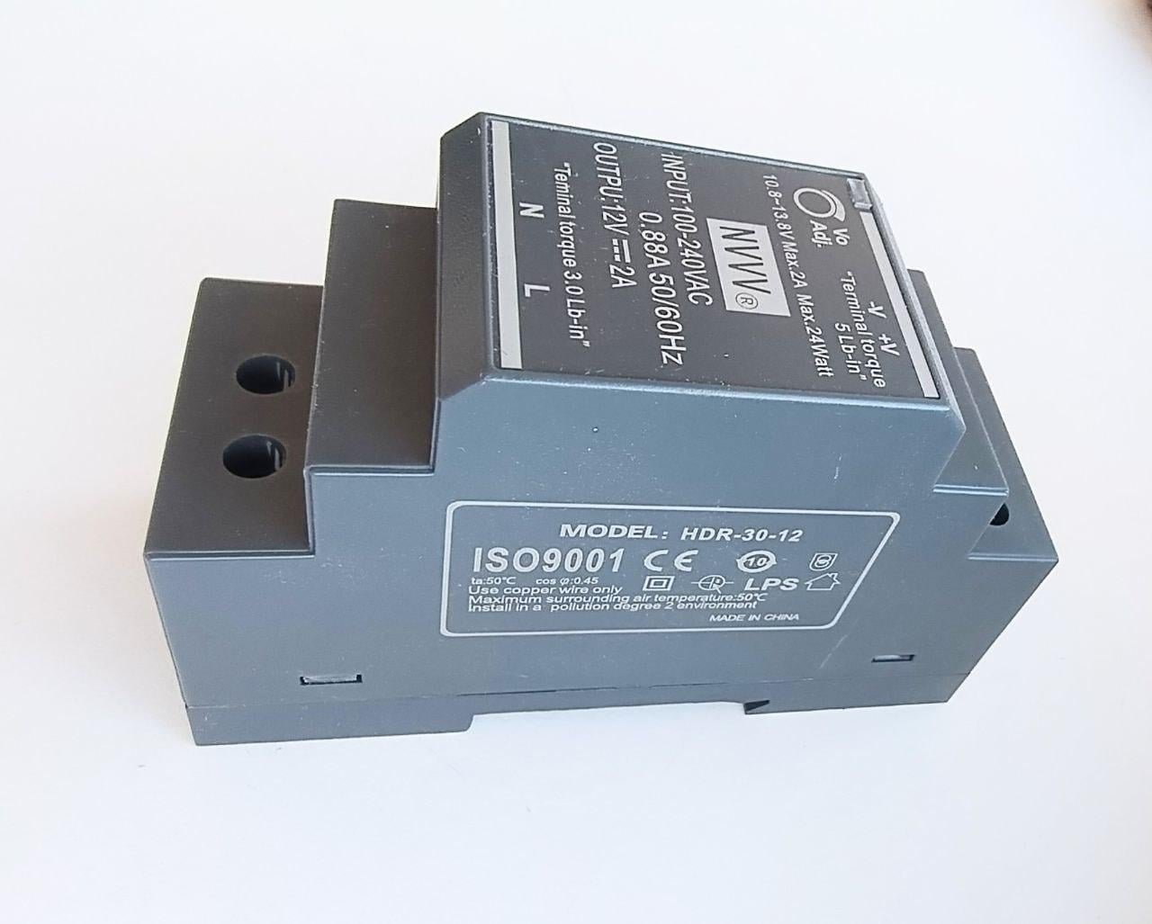 Блок питания на DIN-рейке 24W 12V HDR-30-12 NVVV (3789)