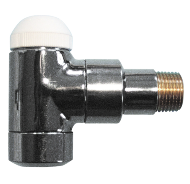 Клапан термостатичний кутовий Herz TS-90 DE LUXE з плавним відкритим попереднім налаштуванням хромований 1/2" DN 15 (1792441)