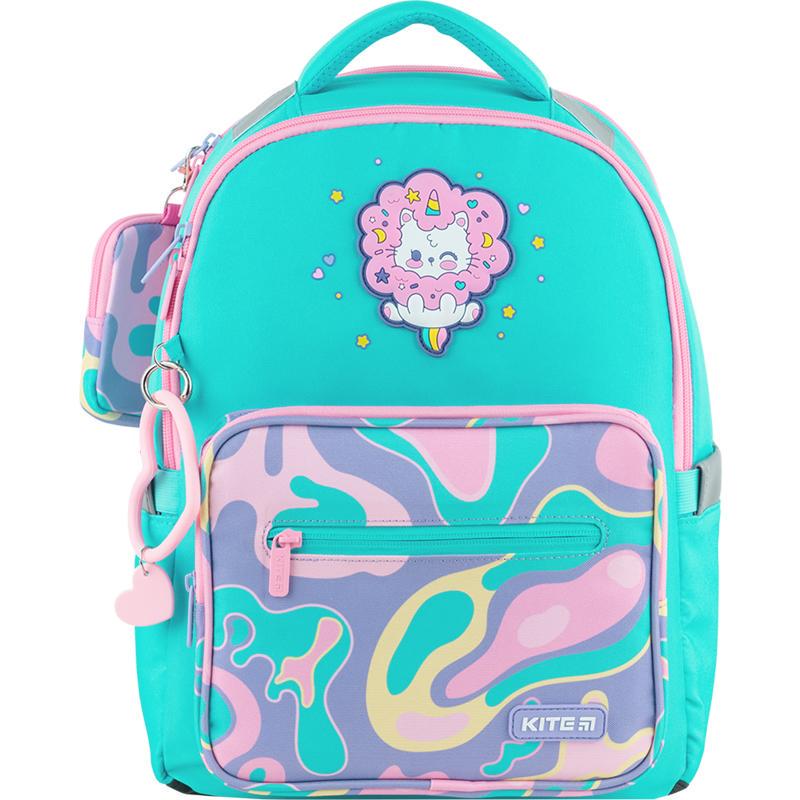 Школьный рюкзак KITE Education Rainbow Catcorn 39х29х14,5 см 15 л Бирюзовый (K24-770M-3)