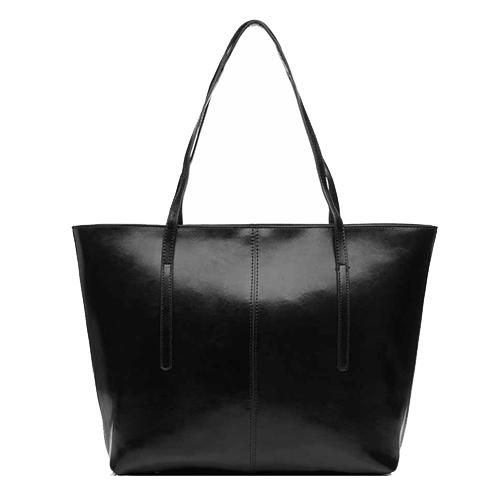 Сумка женская из натуральной кожи Felicita Milano 35x14x30 см Черный (55-259_black)