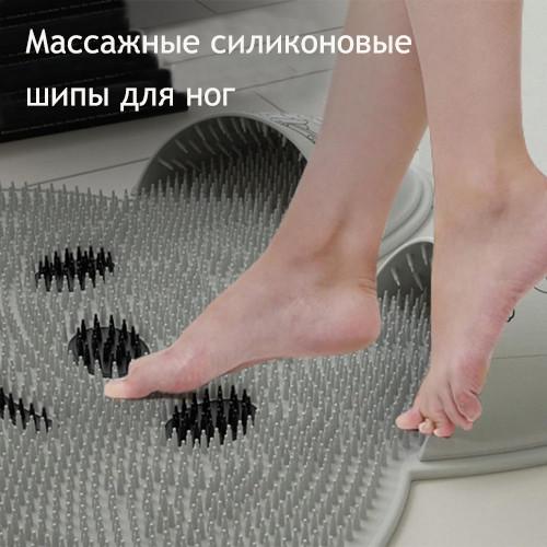 Масажний килимок для душу Зайчик протиковзкий 45 см Сірий (s_01407_n) - фото 3 Масажний килимок для душу Зайчик протиковзкий 45 см Сірий (s_01407_n) - фото 3