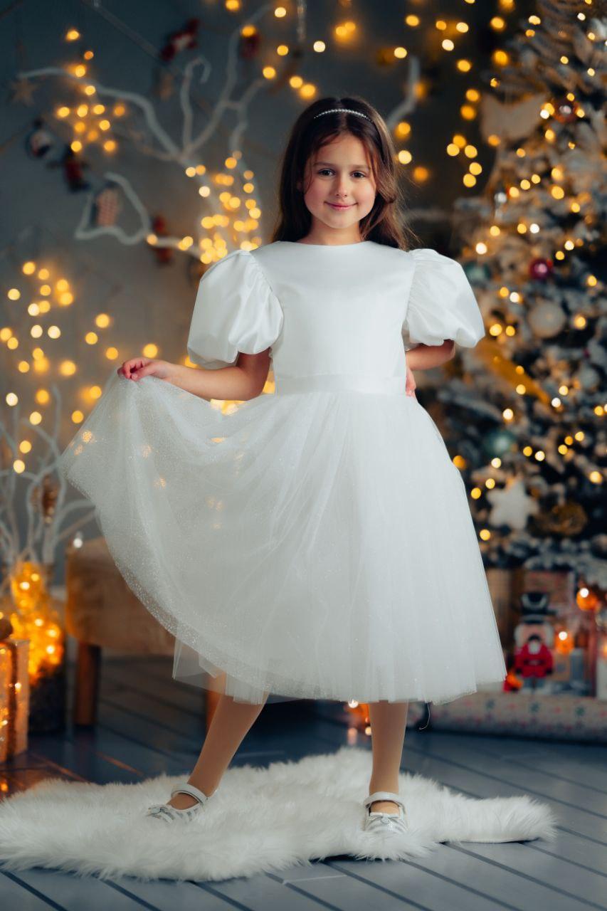 Платье праздничное для девочки 110 см Белый (2360515989) - фото 2