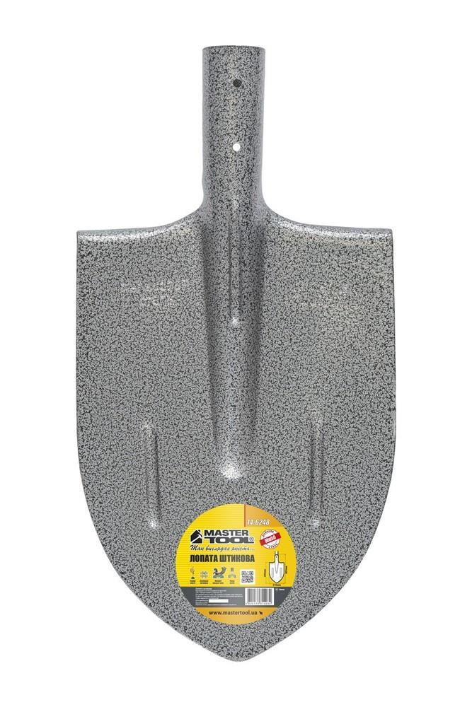Лопата штикова MasterTool молоткове фарбування 210х290х405 мм (14-6248)