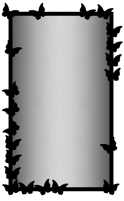 Дзеркало настінне 70х120 см Чорний (00050)