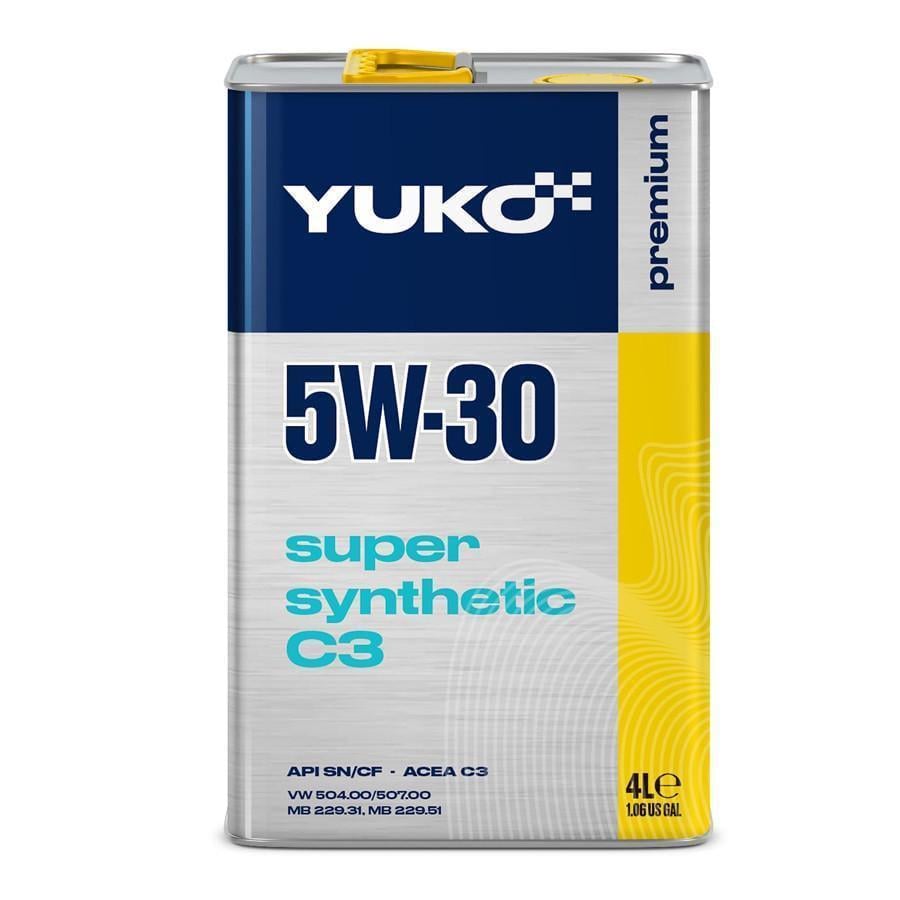 Моторное масло YUKO SUPER SYNTHETIC C3 5W-30 API SN/CF 4 л (20770)
