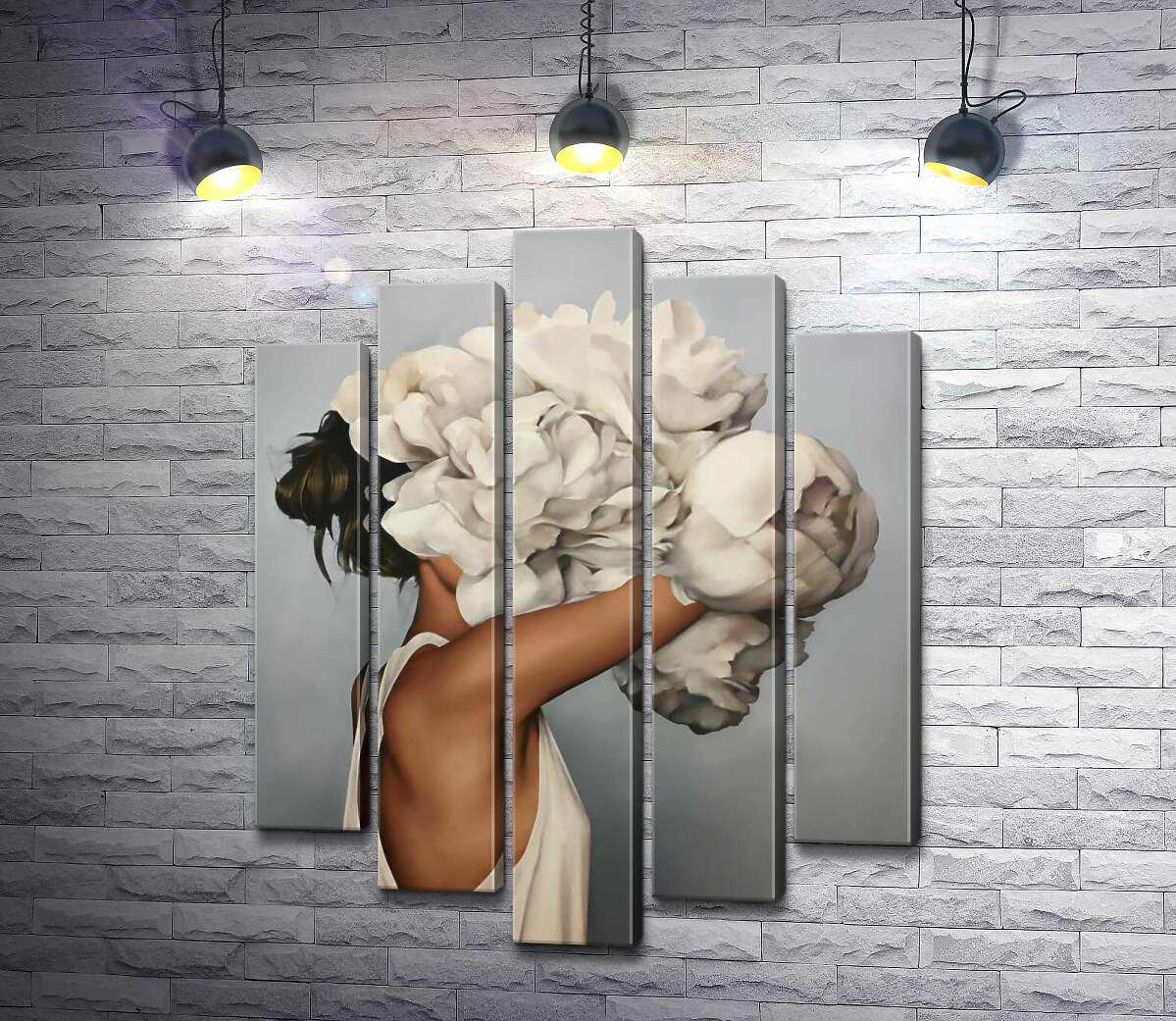 ᐉ Модульная картина ArtPoster Девушка с букетом пионов - Эми Джадд (Amy ...