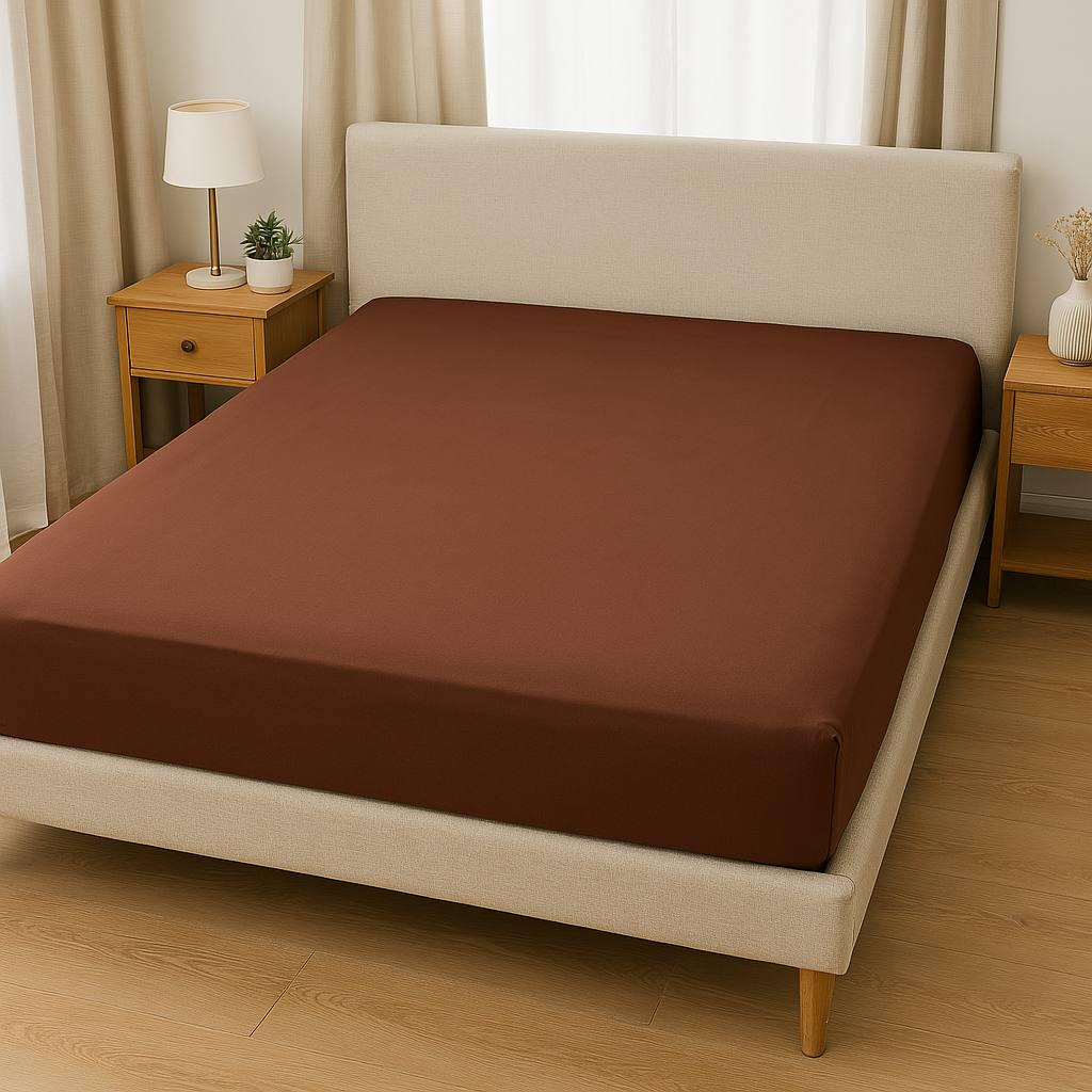 Простынь Шоколад на резинке бязь 160х200 см (G-ch1304/x160)