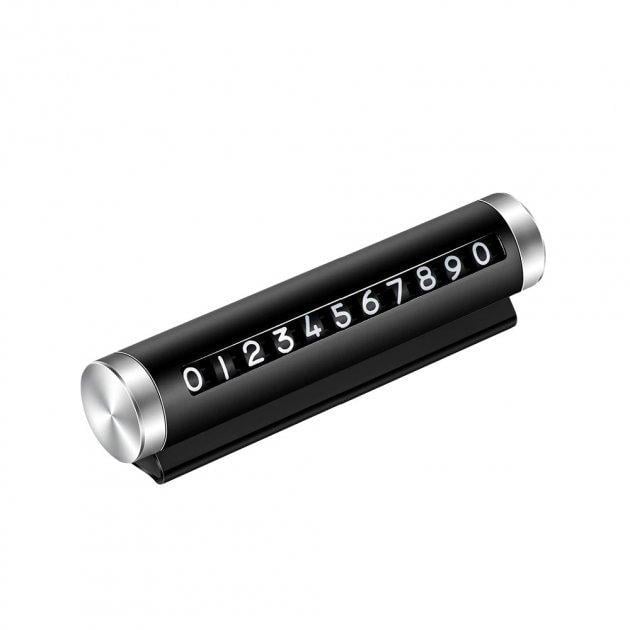 Паркувальна табличка для номера телефону SUNROZ Metal Roller на панель автомобіля Black (A67256) Паркувальна табличка для номера телефону SUNROZ Metal Roller на панель автомобіля Black (A67256)