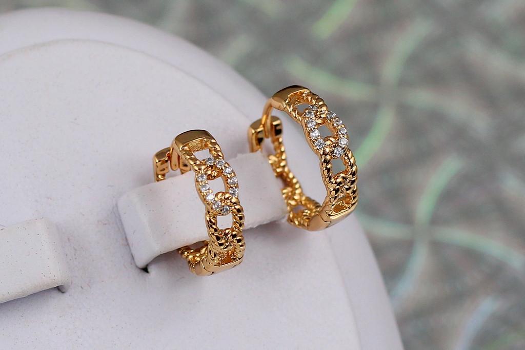 Серьги Xuping Jewelry Цепь 1,6 см Золотистый