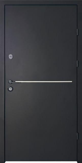 Дверь входная для улицы CITY LIGHT 1 860x2050 мм RAL 9005 Муар (17615)