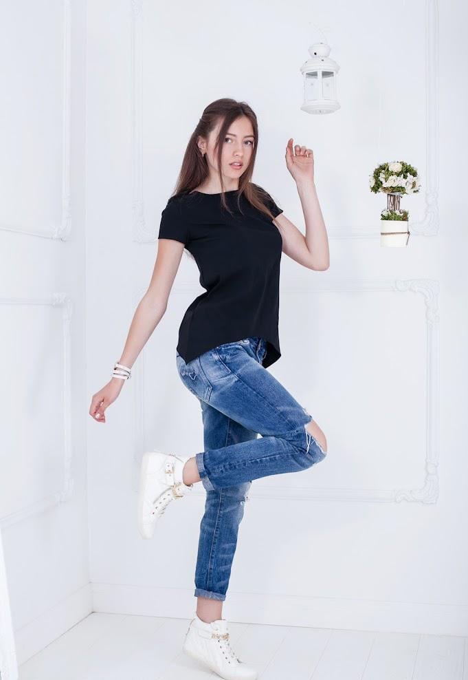 Блузка-туника женская Podium Jucca 12377-BLACK S Черный