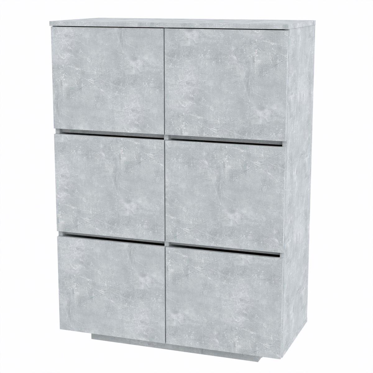 Комод Тумба 2 Компанит МГ 5 85х40х118 см Бетон (17049)