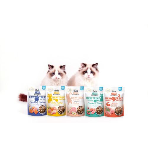 Ласощі для котів Brit Raw Treat Indoor & Antistress Freeze-dried з куркою 40 г - фото 6 Ласощі для котів Brit Raw Treat Indoor & Antistress Freeze-dried з куркою 40 г - фото 6