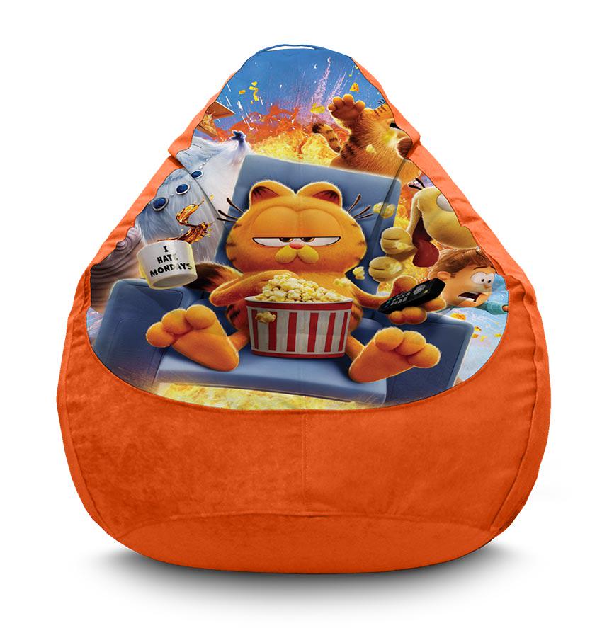 Кресло-мешок iPuff Cat Garfield Movie флок XL 80x110 см Оранжевый (113686)
