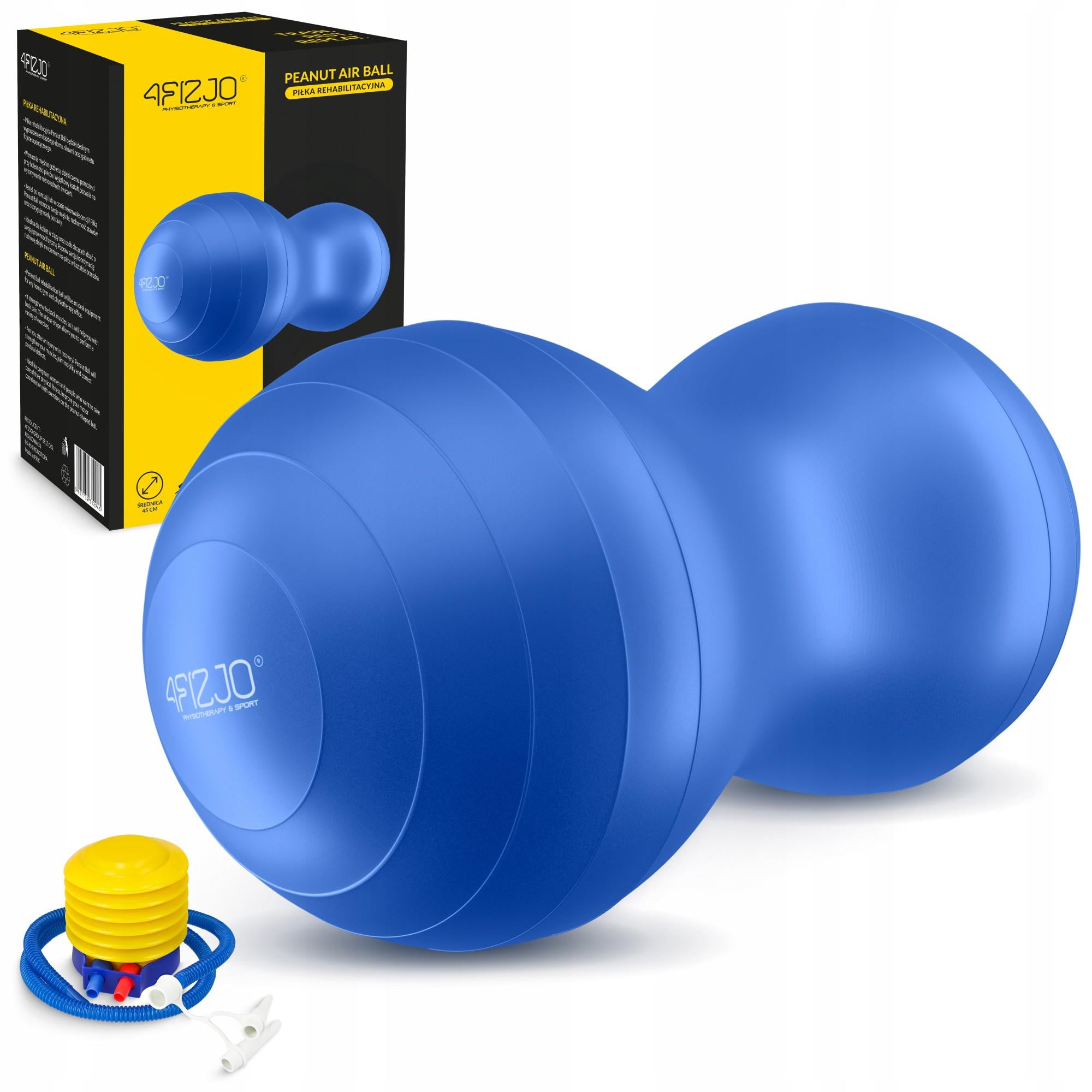 Мяч для фитнеса 4FIZJO Air Ball Peanut Anti-Burst 45x90 см Blue (P-5907739312945) Мяч для фитнеса 4FIZJO Air Ball Peanut Anti-Burst 45x90 см Blue (P-5907739312945)