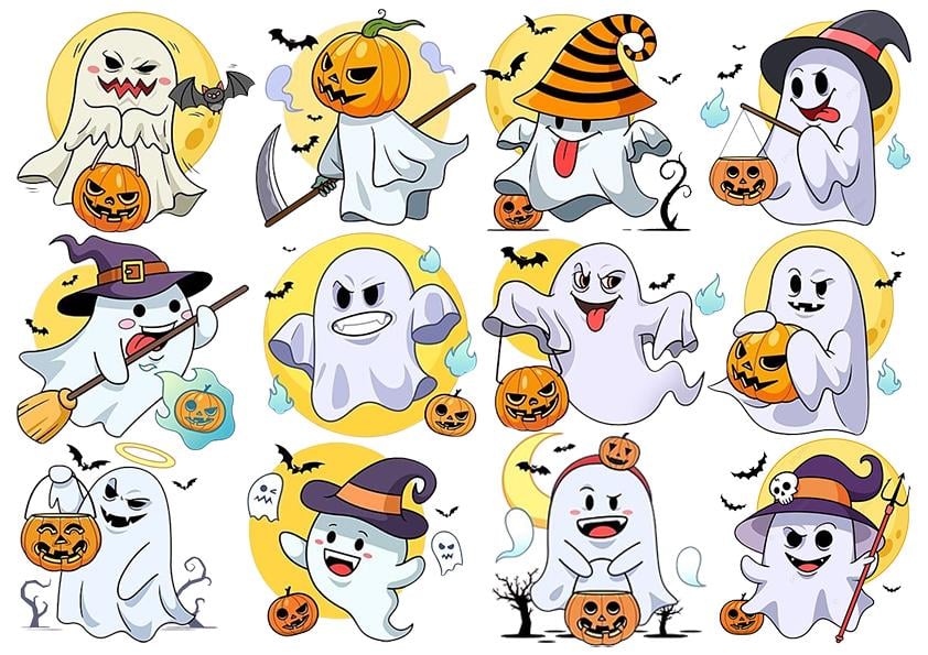 Картинка на торт вафельна Хелловін №8 (15596)