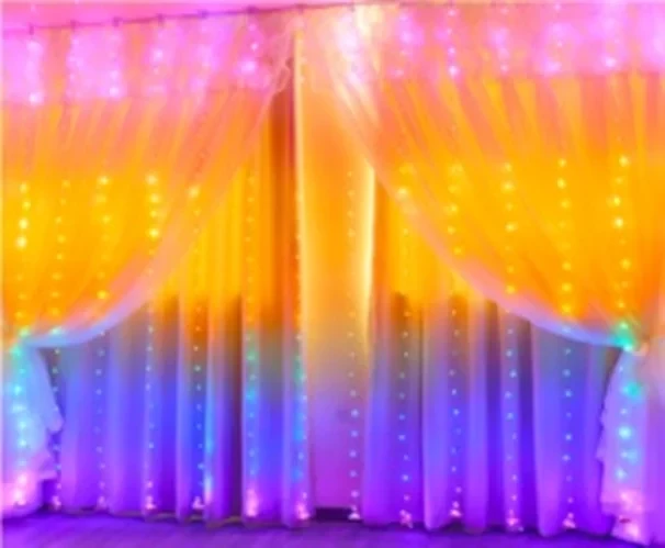 LED гирлянда штора капли росы RGB 3х3 м (CC18043 _RGB) - фото 2 LED гирлянда штора капли росы RGB 3х3 м (CC18043 _RGB) - фото 2