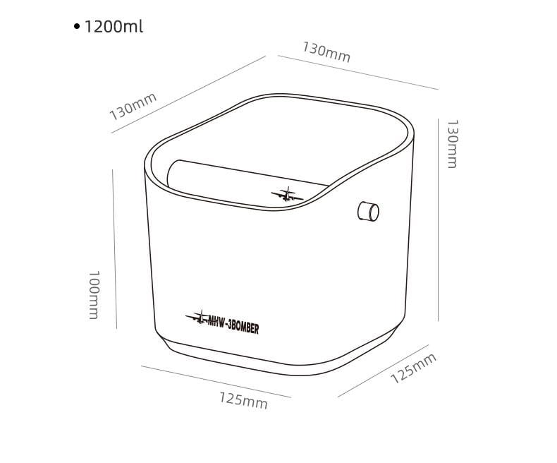 Нок бокс баристый MHW-3BOMBER Square 1,2 л Black (GB5967B) - фото 4