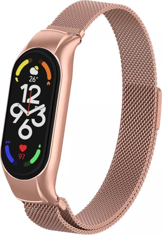 Ремінець Міланська петля Milano Mesh для Mi Band 7 Pink (28019-31) - фото 1