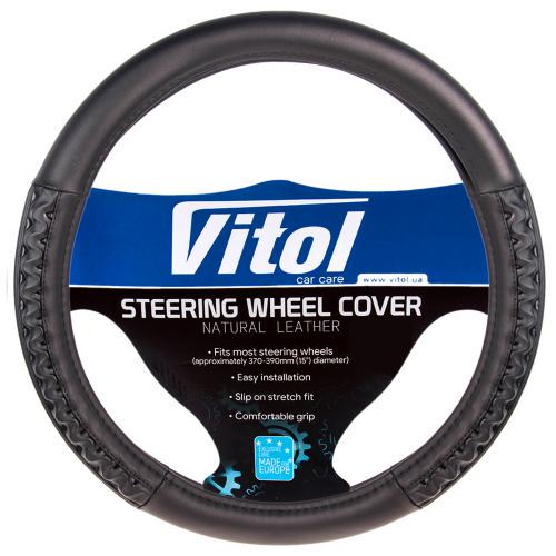 Чехол на руль VLU-2002106 BK M Черный