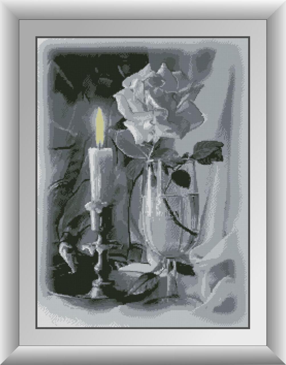 Алмазная мозаика Dream Art Свеча и роза 51x70 см (DA.30087)