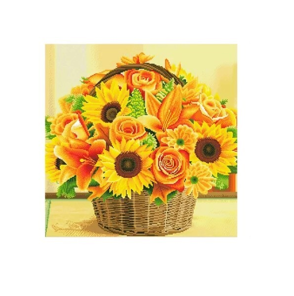 Набор для вышивания для начинающих Подсолнухи C00514 61х61 см
