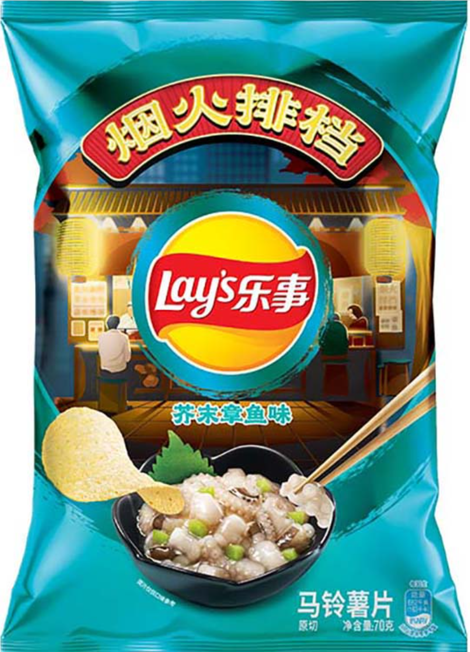Чипсы Lay's со вкусом васаби и осьминога 70 г (2320682350) Чипсы Lay's со вкусом васаби и осьминога 70 г (2320682350)