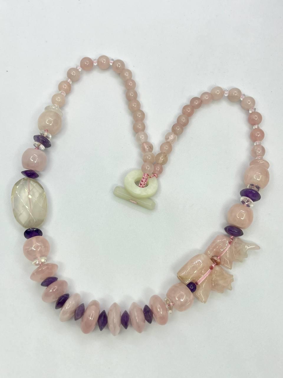 Бусы микс кварц 56 см Разноцветный (10303)