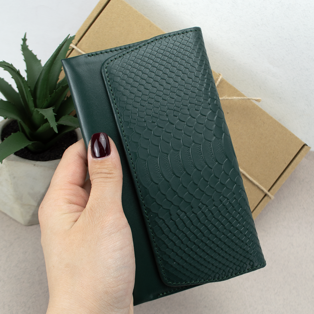 ᐉ Кошелек женский кожаный Leona питон Зеленый (2115433206) • Купить в ...