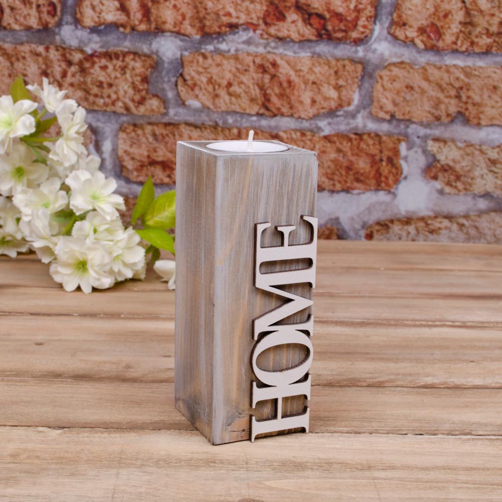 Подсвечник деревянный Home Коричневый (5162-2)