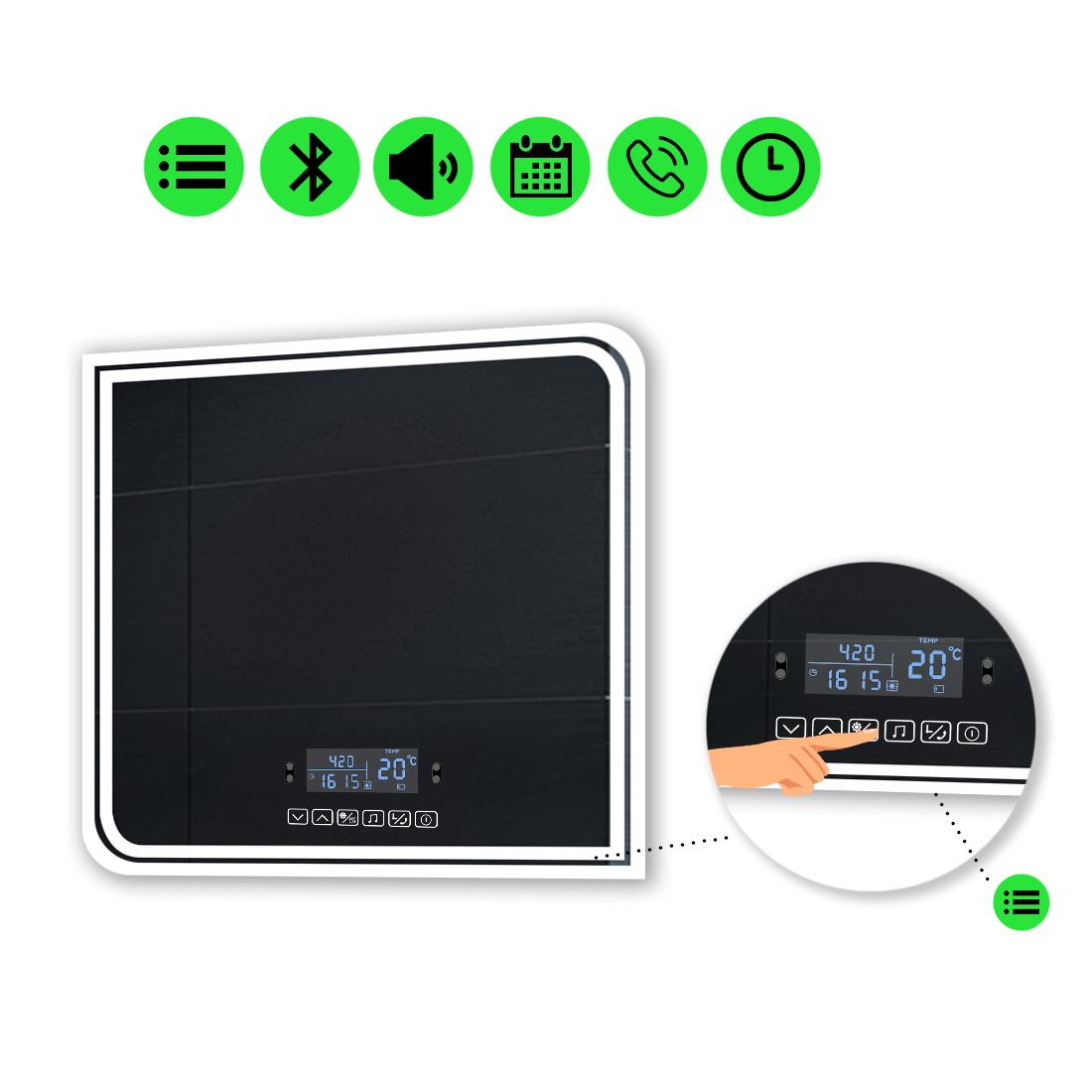 Зеркало с LED подсветкой Federica с Smart-блоком 60x60 см (Federicak12)