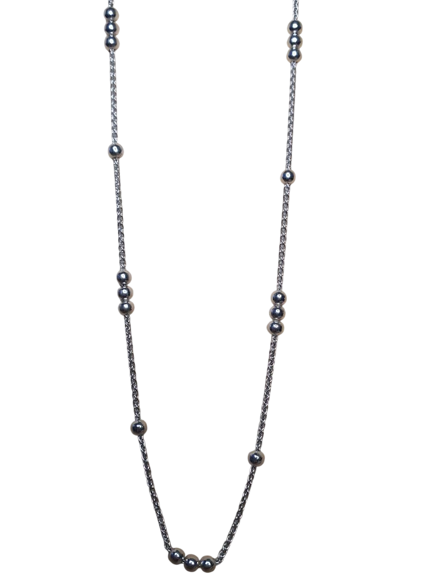 Ланцюжок Срібний з кульками 50 см (26943334)