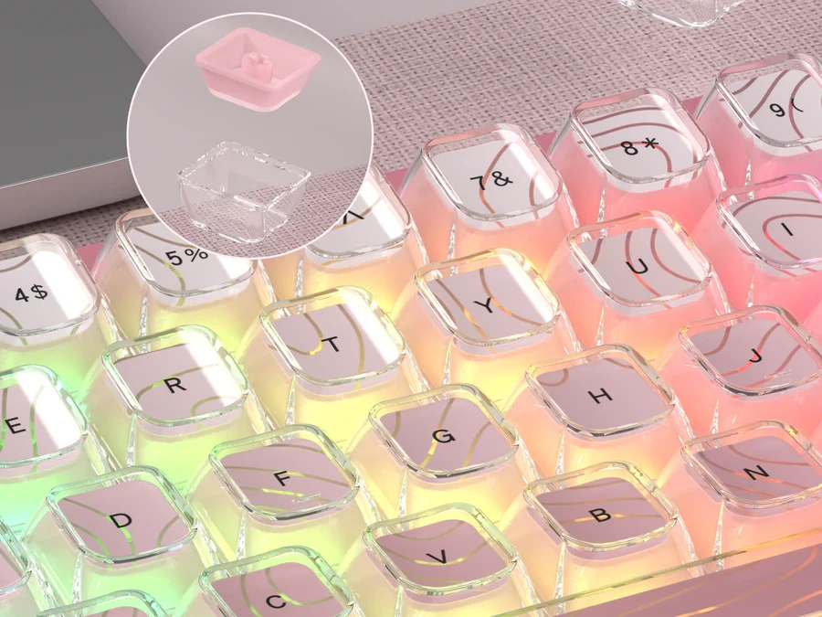 Клавіатура механічна дротова Womier VK66 Pro 65% з гаскет‑монтажем/регулятором гучності та RGB (2671453421) - фото 2 Клавіатура механічна дротова Womier VK66 Pro 65% з гаскет‑монтажем/регулятором гучності та RGB (2671453421) - фото 2