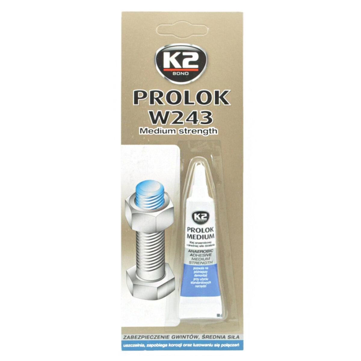 Клей фіксатор різьбових з'єднань K2 Bond Med 6 мл Синій