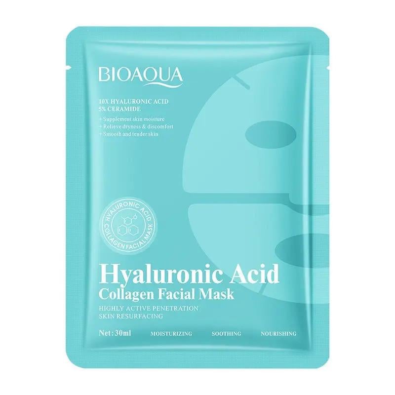 Маска-патч на все лицо гидрогелевая Bioaqua Hyaluronic Acid Collagen Facial Mask с гиалуроновой кислотой 30 мл (38310127) Маска-патч на все лицо гидрогелевая Bioaqua Hyaluronic Acid Collagen Facial Mask с гиалуроновой кислотой 30 мл (38310127)