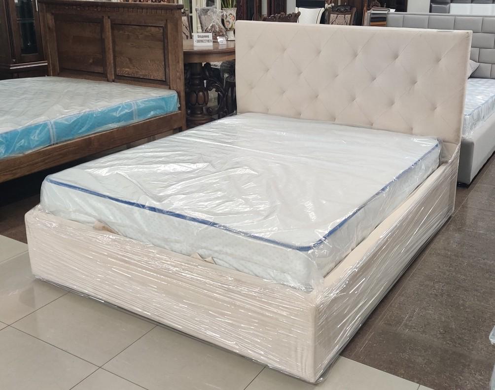 Кровать Leandra Comfort Simple с подъемным механизмом и нишей для белья 120х190 см Айвори - фото 2 Кровать Leandra Comfort Simple с подъемным механизмом и нишей для белья 120х190 см Айвори - фото 2