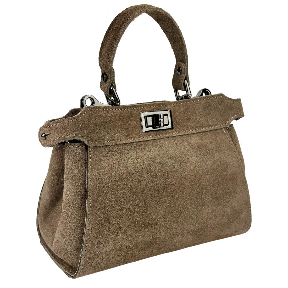 Жіноча сумка крос-боді Royal Bag F-IT-4442T замшева Тауn (8073) - фото 1 Жіноча сумка крос-боді Royal Bag F-IT-4442T замшева Тауn (8073) - фото 1