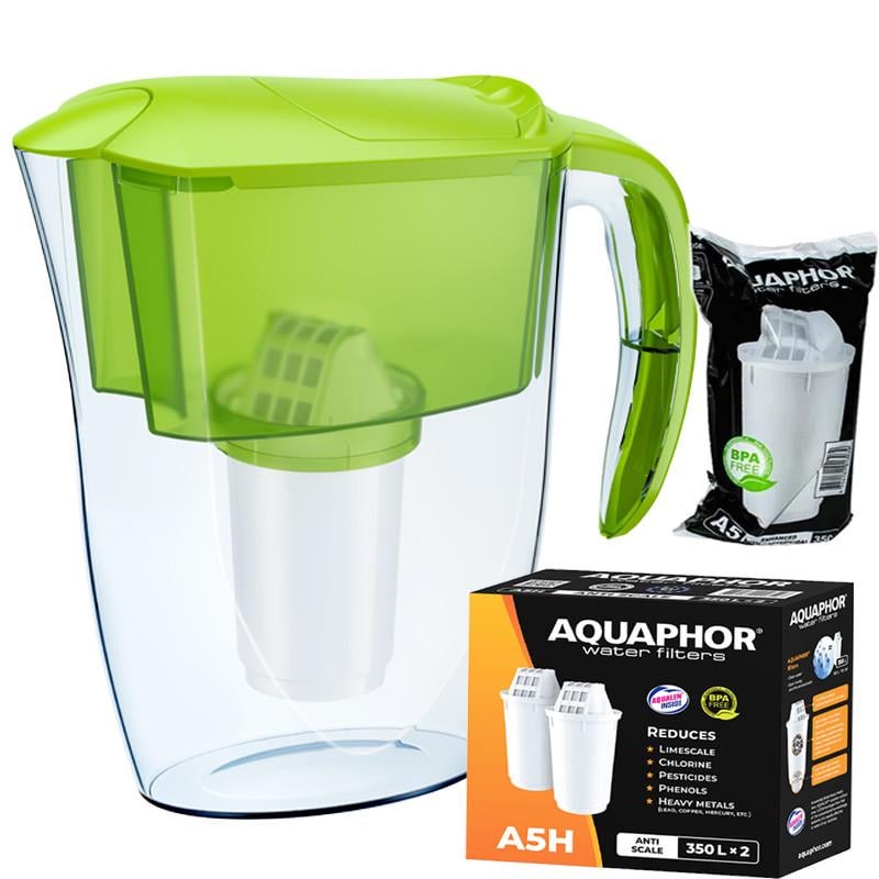 Фильтр-кувшин Аквафор Смайл А5 два модуля А5Н жесткость Лимонный (1702353287)