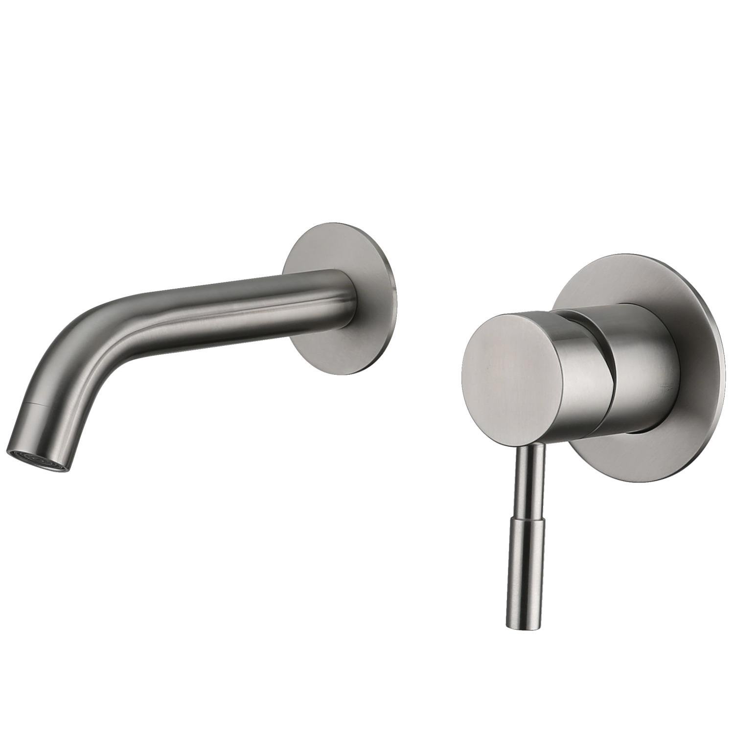 Смеситель для умывальника PLATINUM Germece 4031 PLS-A24438 настенный однорычажный Сатин (151213)