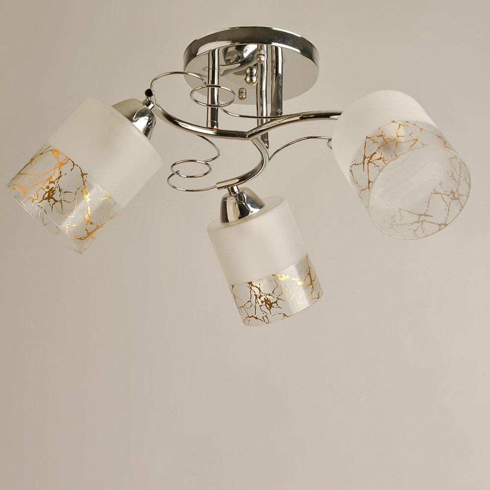 Люстра потолочная Light House SRS-19062/3А матовый Хром/Белый/Золотой Люстра потолочная Light House SRS-19062/3А матовый Хром/Белый/Золотой